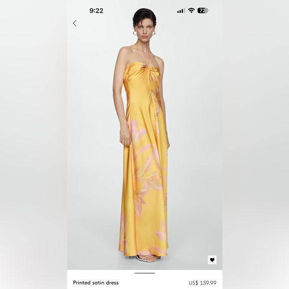 Viral MANGO PRINTED SATIN DRESS - Picture 2 of 9